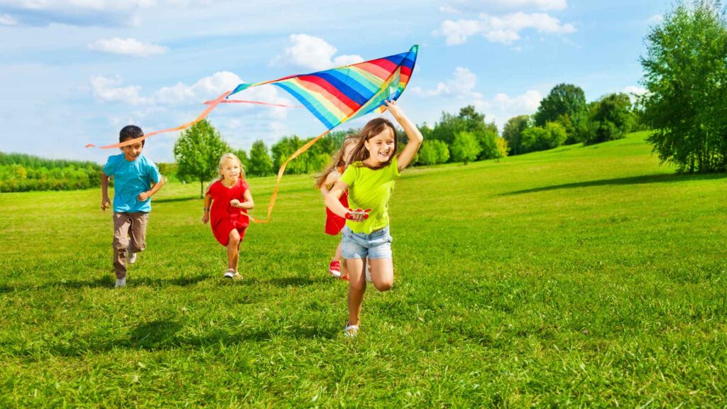 building and flying kites for kids