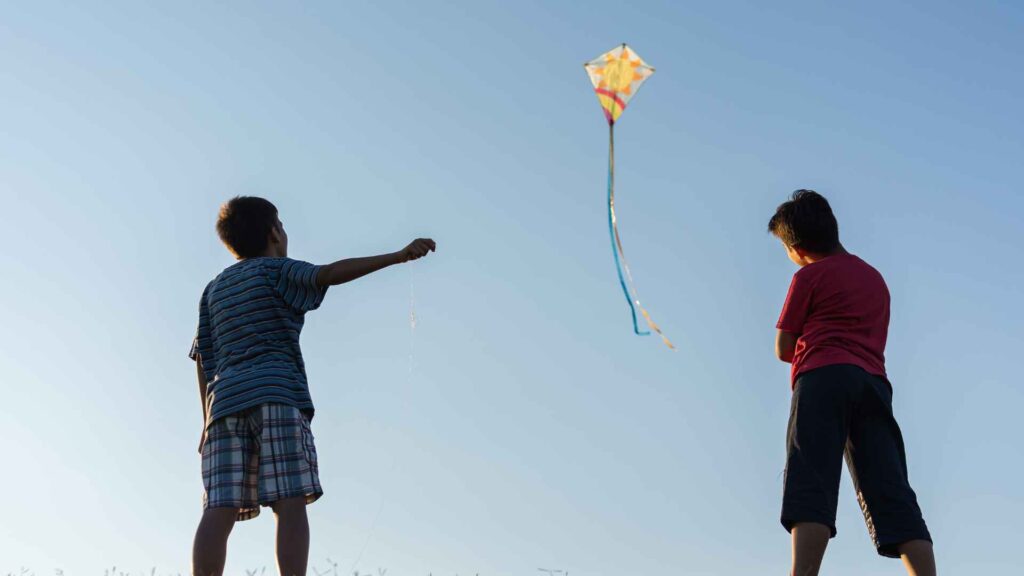 building and flying kites for kids