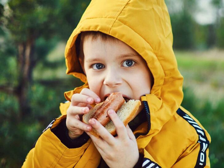 kid bonfire cooking