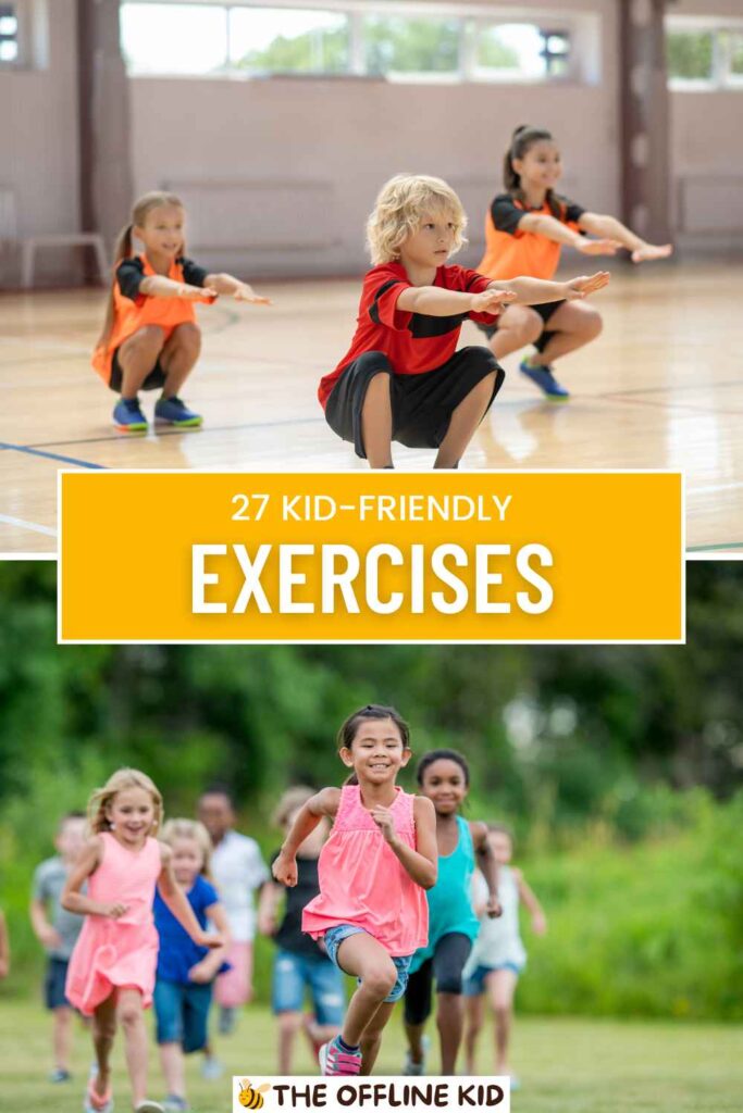 kid exercises pin