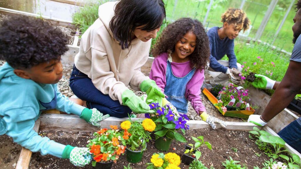 kids veggies to garden