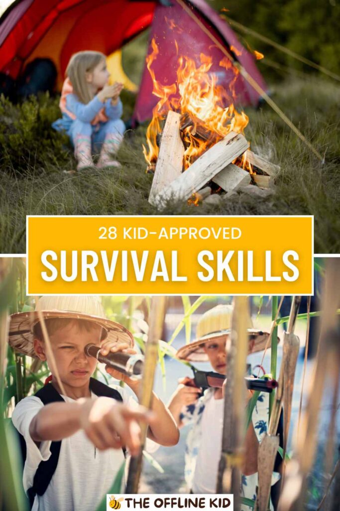 survival skills for kids pin