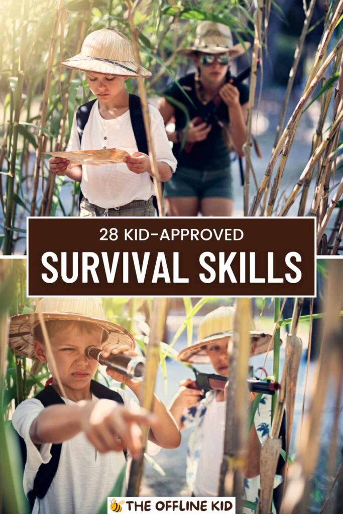 survival skills for kids pin