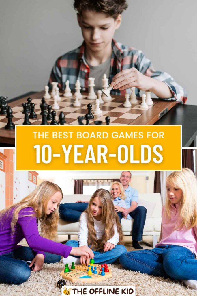 the best board games for 10 year olds pin