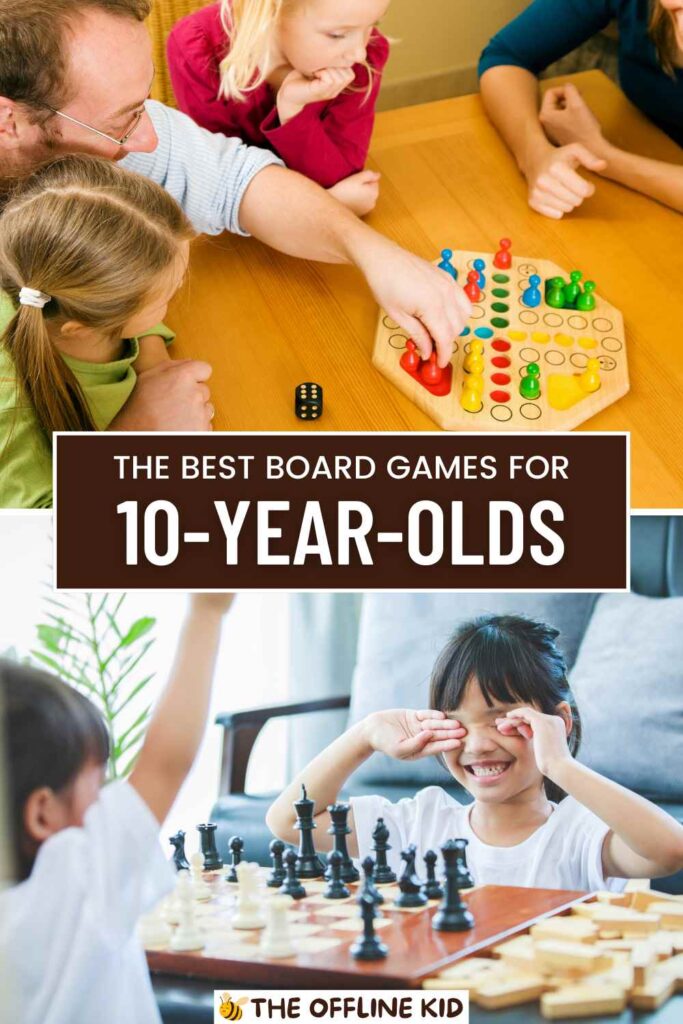 the best board games for 10 year olds pin