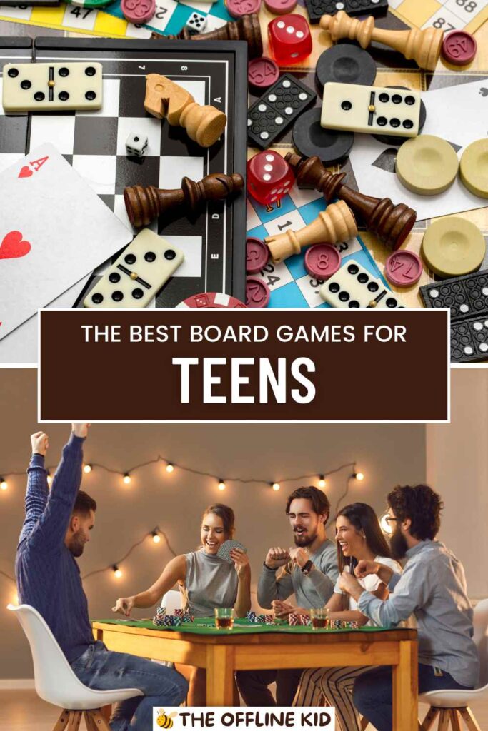 the best board games for teens pin