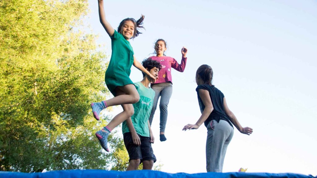 safe trampoline games