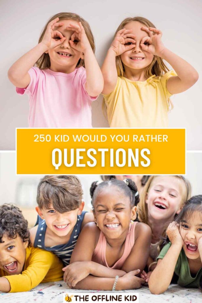 would you rather questions for kids pin