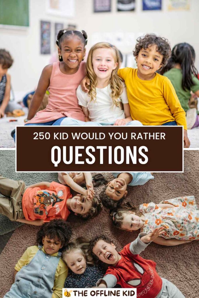 would you rather questions for kids pin