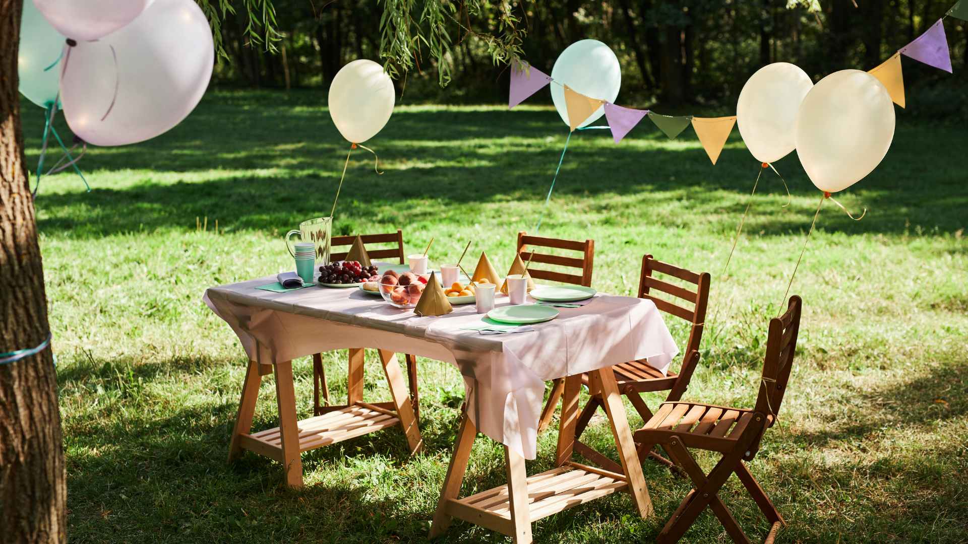 Group of 11-year-olds laughing together at a screen-free birthday party