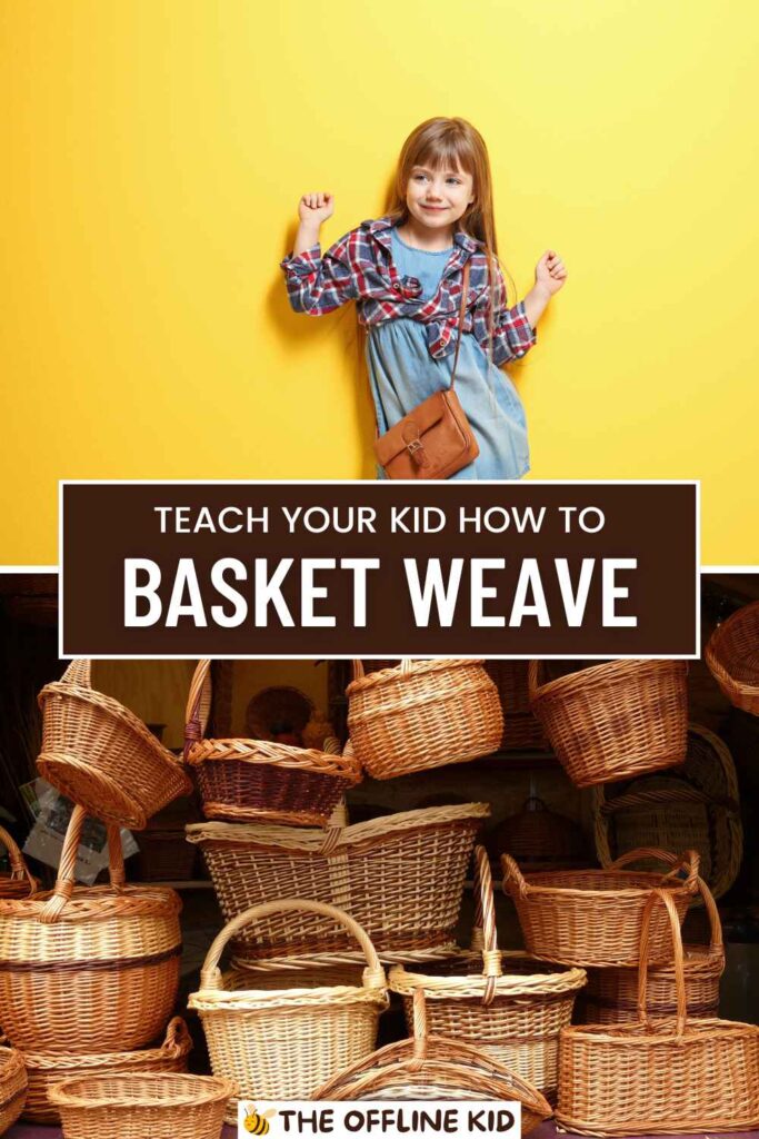 kid basket weaving pin