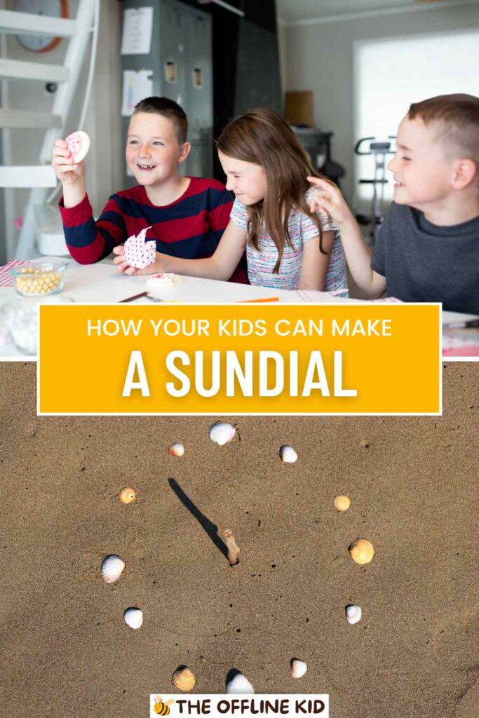 kid made sundial pin