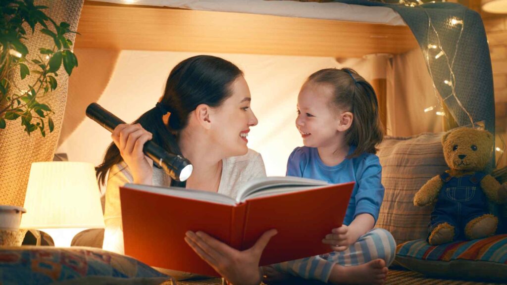 kid reading nook