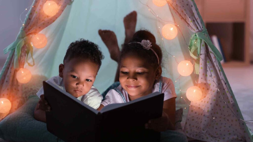 kid reading nook