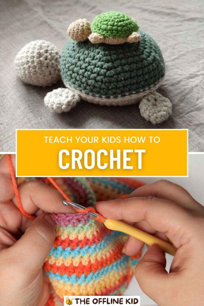 learn to crochet for kids pin