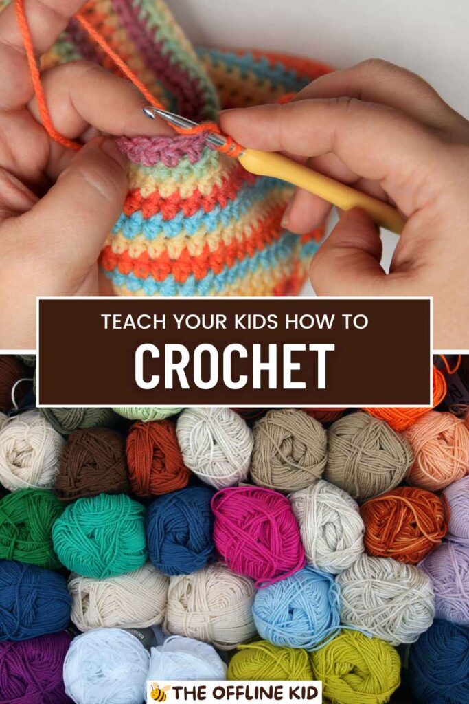 learn to crochet for kids pin