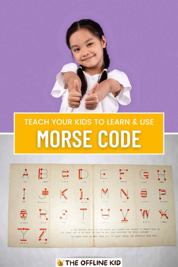 morse code for kids pin