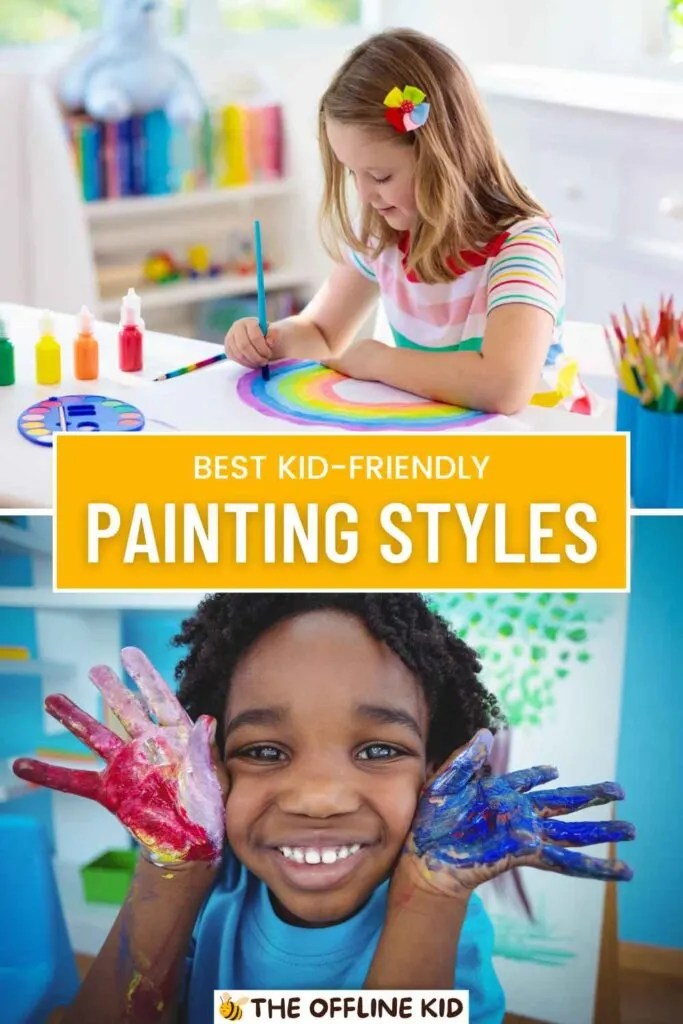 painting styles for kids pin