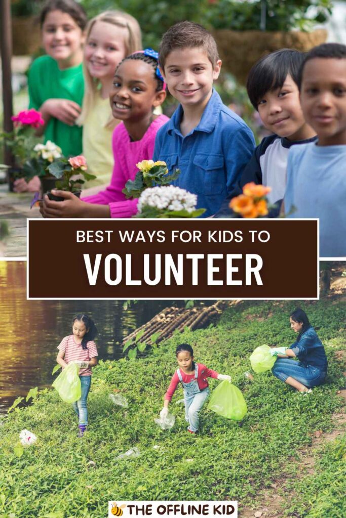 ways for kids to volunteer pin