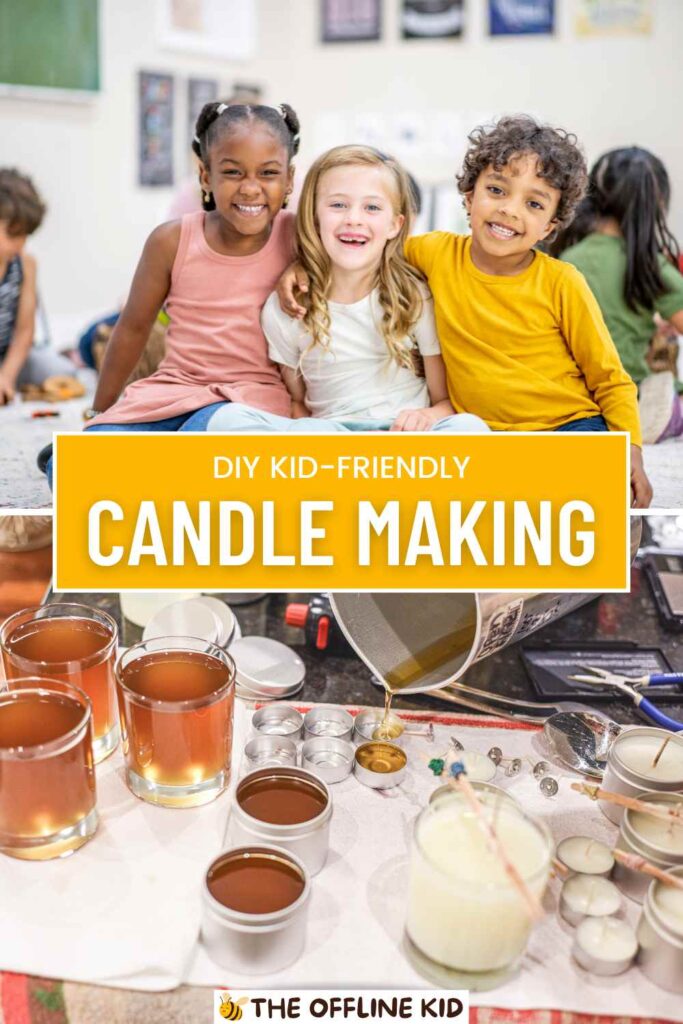 candle making with kids pin