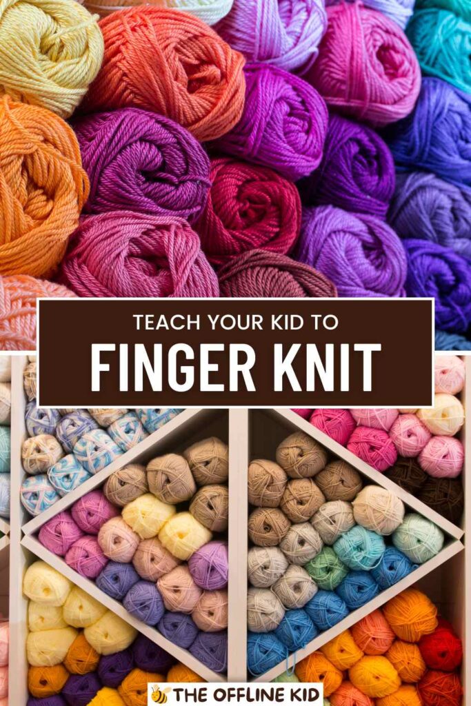 kid finger knitting pin