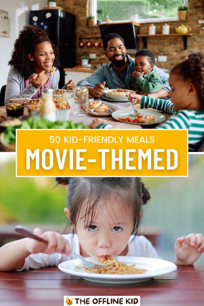 movie meals with kids pin