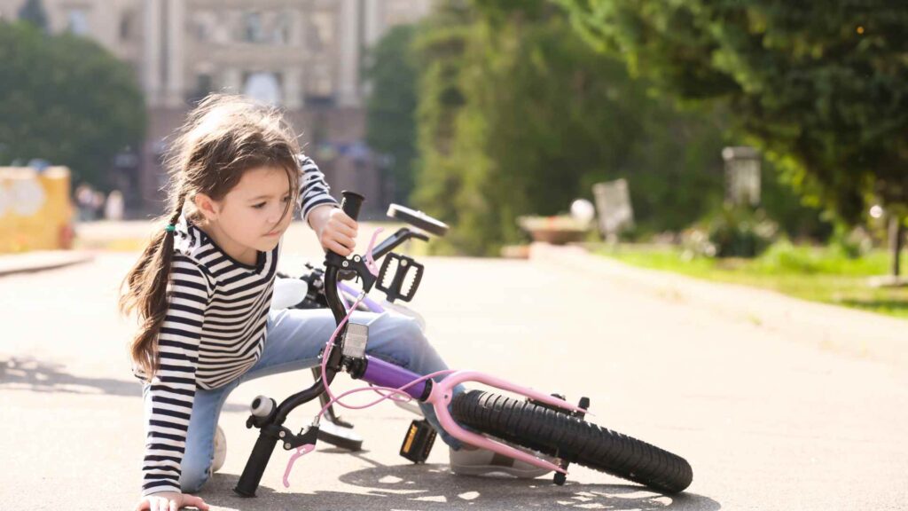 teach kid how to bike