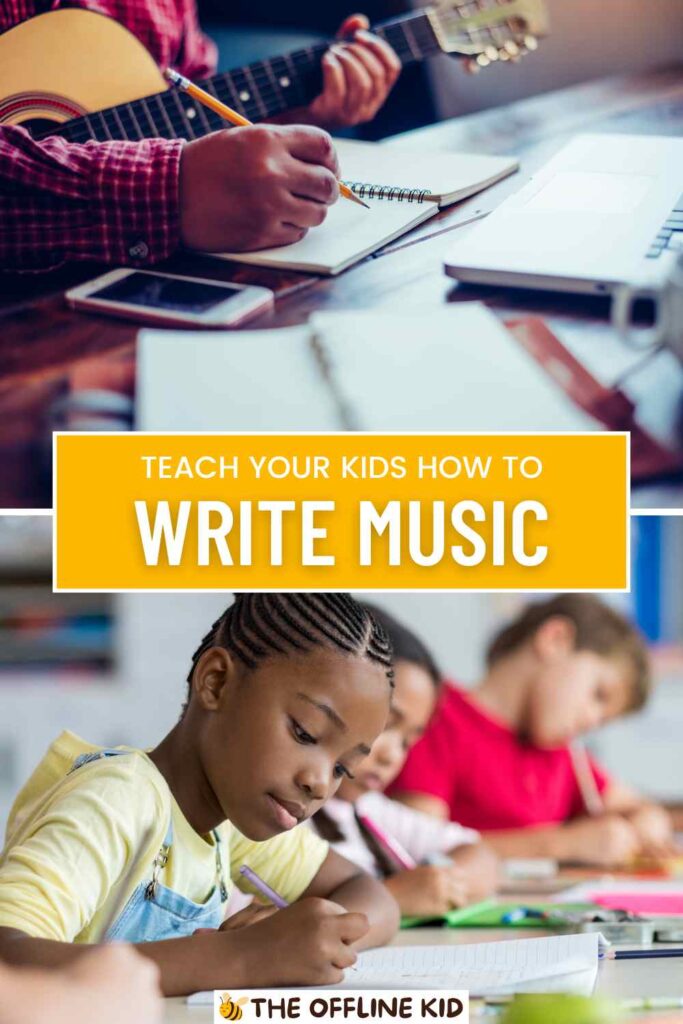 writing music for kids pin